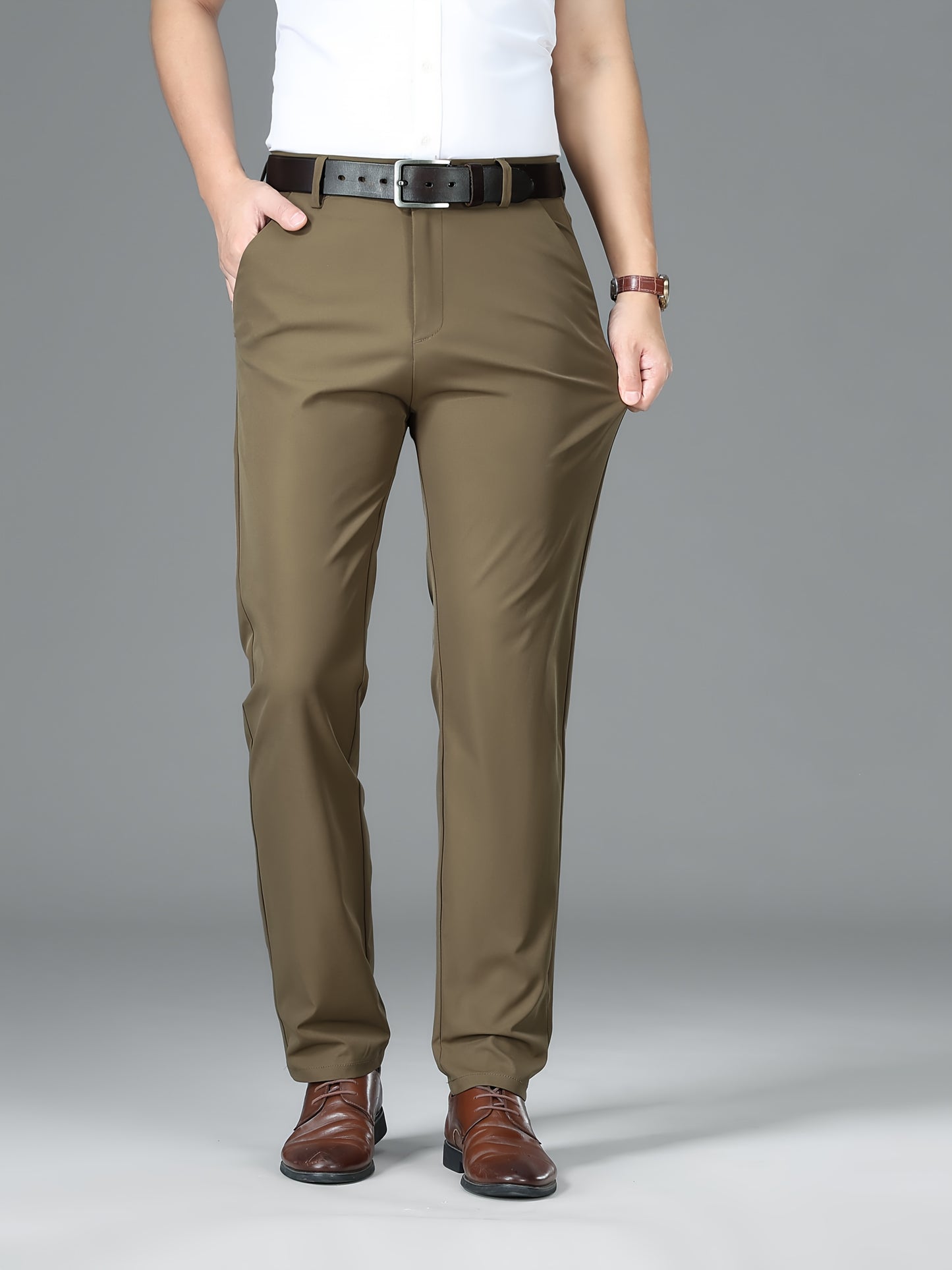 Men'S Business Casual Straight-Leg Pants for Summer