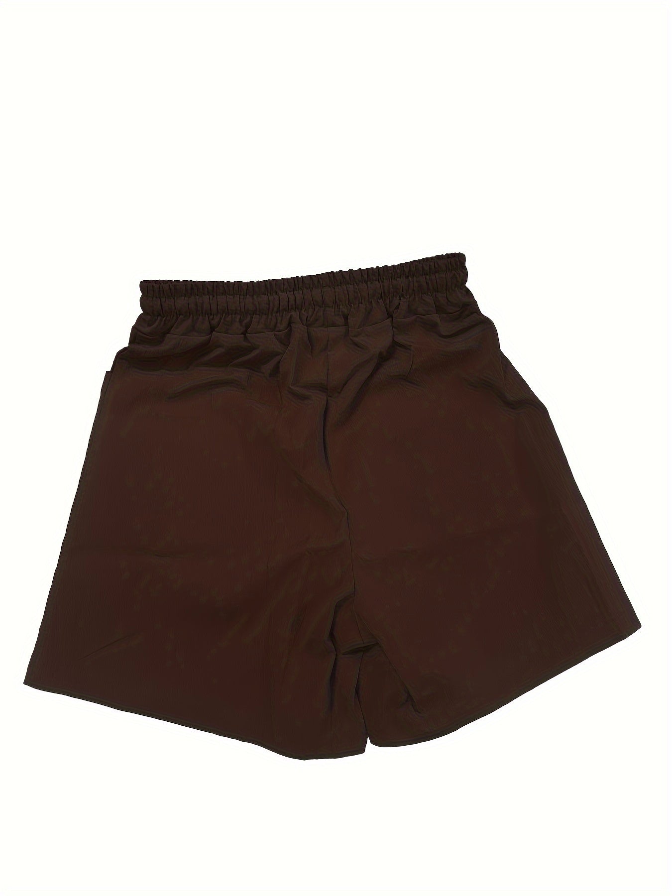 Women's Beige Cargo Shorts - Casual & Stylish, Solid Color with Drawstring Waist and Pockets, Polyester Blend, Machine Washable, All-Season Comfort