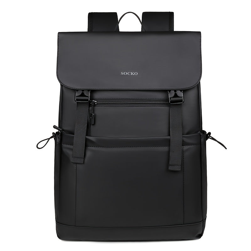 Business Travel Backpack | Men'S Stylish Black & Gray-Green Large-Capacity Backpack with Dry Wet Separation | Perfect for Business Trips, Gym, Swim & Short Stays | Durable Commuter Backpack for Work, School, and Travel | 60-I