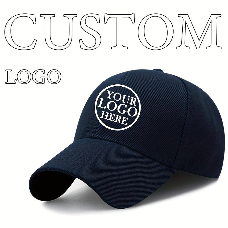 Customizable Baseball Cap - Adjustable, Lightweight Polyester Hat for Men & Women - Personalize with Text, Photos, or Logo - Available in Multiple Colors, Custom Baseball Cap, Without Battery