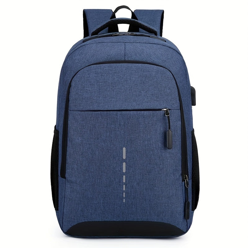Large Capacity Reflective Oxford Cloth Backpack - Durable College & High School Student Bag with Adjustable Straps, Multiple Compartments, and Padded Laptop Area for Daily Commute & Business Use, Business Backpack | Sporty De