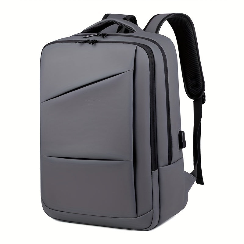 Stylish Men's Business Backpack - Large Capacity, Multi-Layer with Zippers, Durable Oxford Material, Perfect for Daily Commute & School