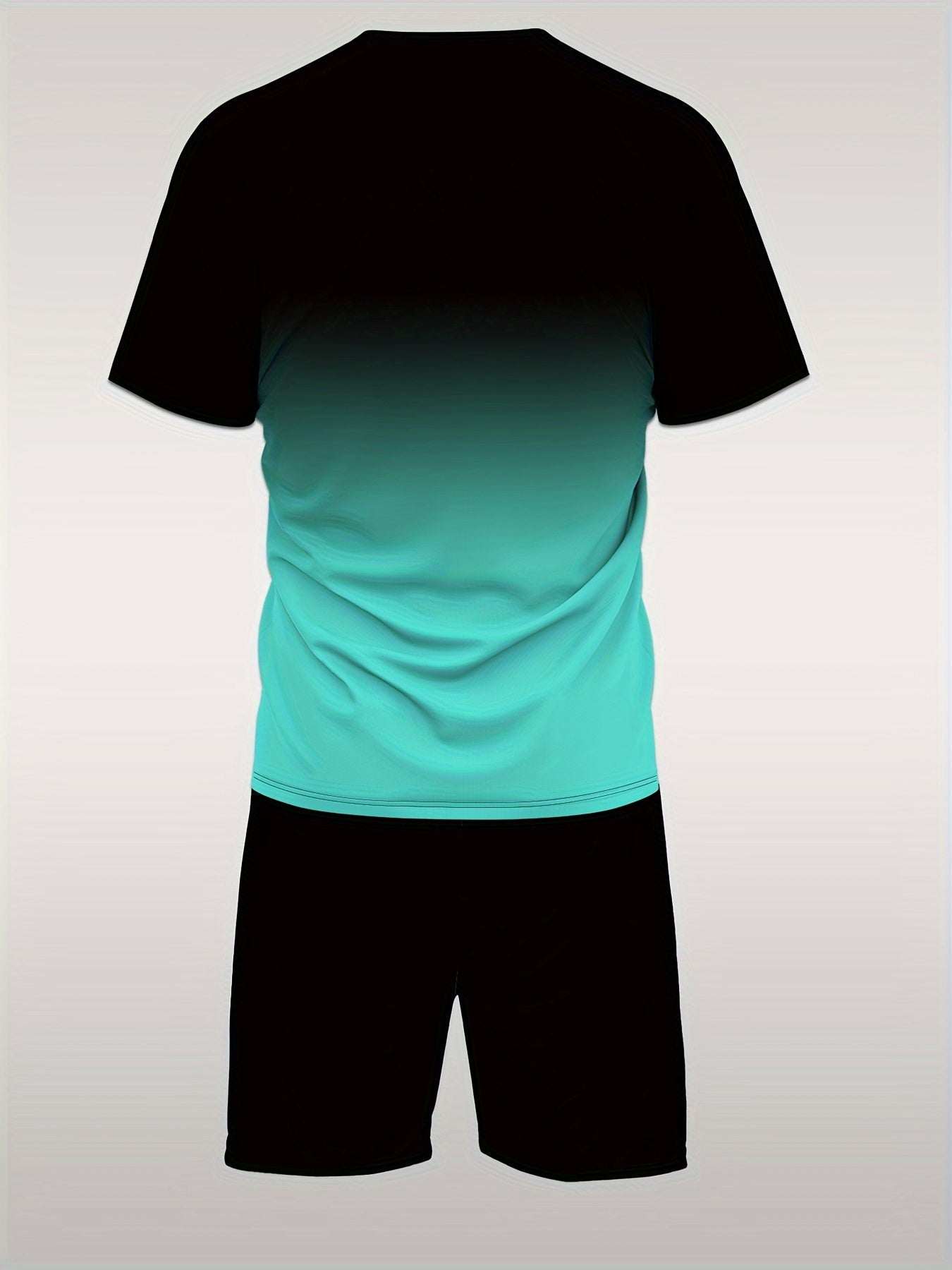 King Signature Men's Two-Piece Athletic Outfit: Graduated Color T-Shirt and Shorts - Summer Collection - High-Quality King Print - Men's Casual Sportswear - Middle East