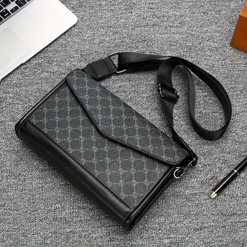 Men‘S Classic Square Single Shoulder Bag, Envelope Bag, College Bag, Ideal Gifts for Father Husband Boyfriend