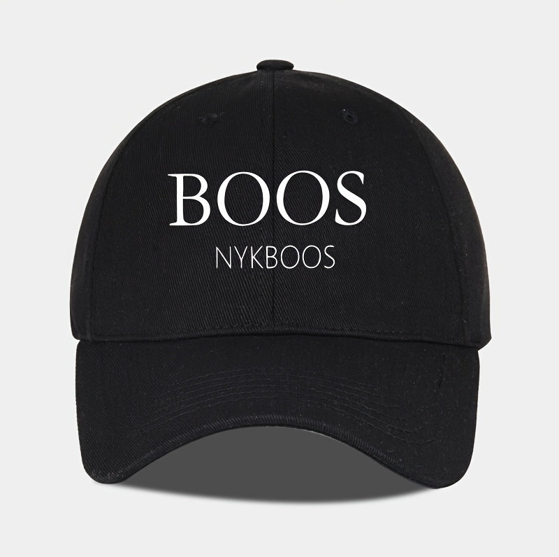 MLFO Casual "BOOS NYKBOOS" Baseball Cap, Lightweight Polyester, Adjustable Fit, Curved Brim, Hand Washable, 5 Colors, with Thanksgiving and Father'S Day Prints