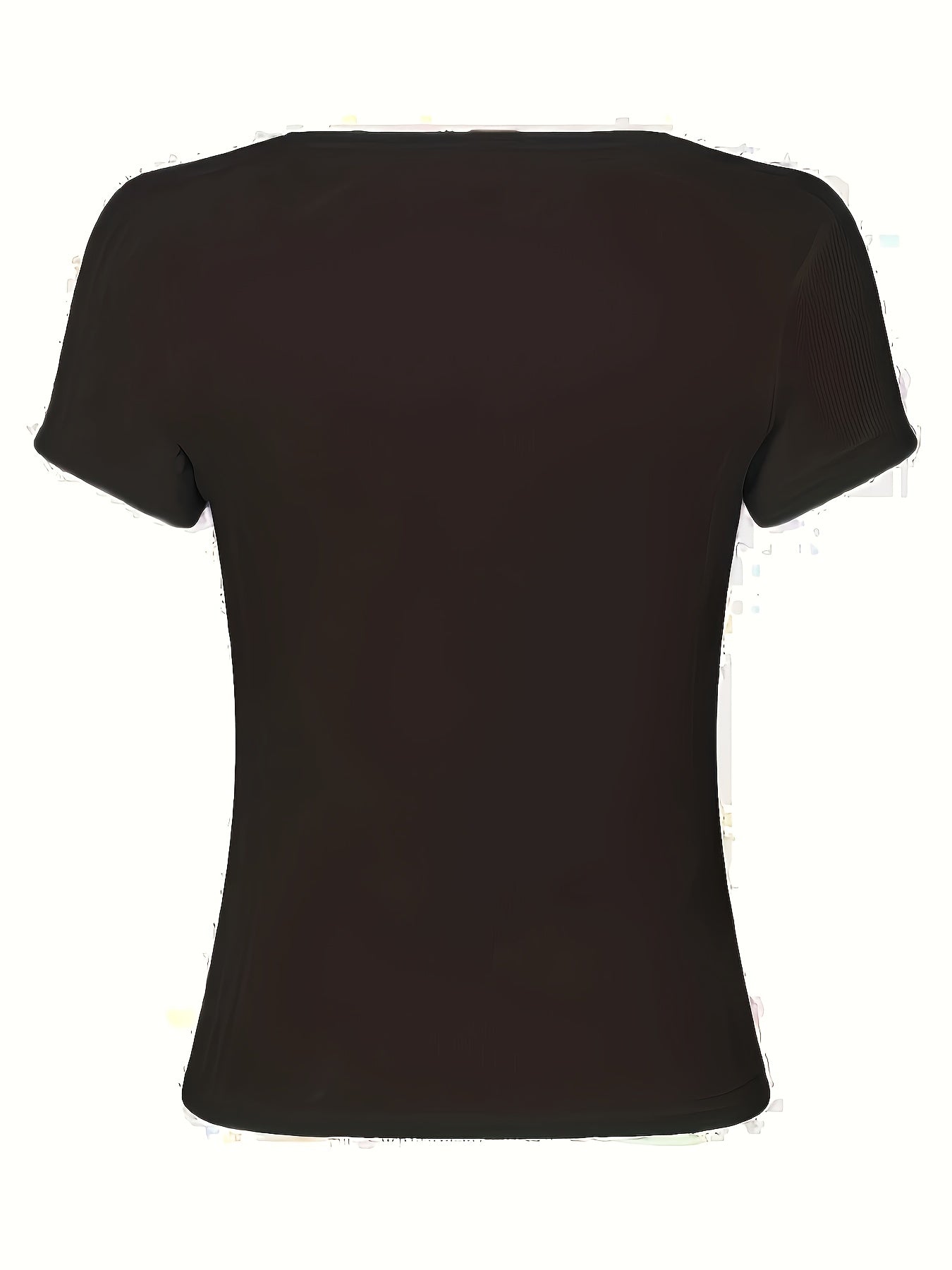 Women'S Elegant Button-Front T-Shirt with Golden Button Details - Breathable Short Sleeve Round Neck Top, Lightweight Fabric, Faux Pockets, Perfect for Summer Office & Date Night Outfits, Casual Chic Style, Date Night Outfit,