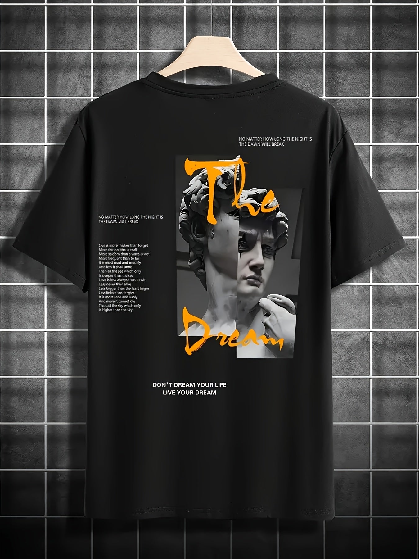 4pcs Men's Casual 3D Graphic T-Shirts - Bold Letter & Abstract Print Short Sleeve Tees, Regular Fit Round Neck, Machine Washable, All-Season Comfort, 4 Color Options, T Shirts Graphic, Edgy Streetwear, Nontransparent Fabric