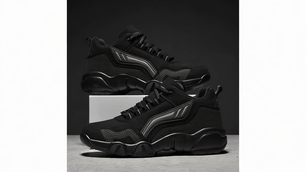 Men's Casual Sporty Sneakers - High Quality PU Upper, Non-Slip Rubber Sole with Cushioned Comfort & Inner Arch Support, Low-Top Lace-Up Design for All-Day Wear (Black/White) - Spring/Fall/Winter Seasonal Versatility, Comforta