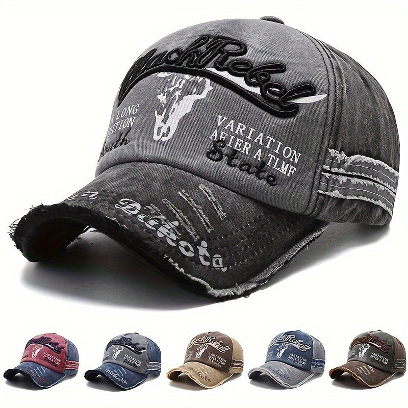 2024 High Quality Outdoor Leisure Men's Soft Washed Embroidered Baseball Hat - Durable, Fashionable, Comfortable, Wearing Baseball Hat