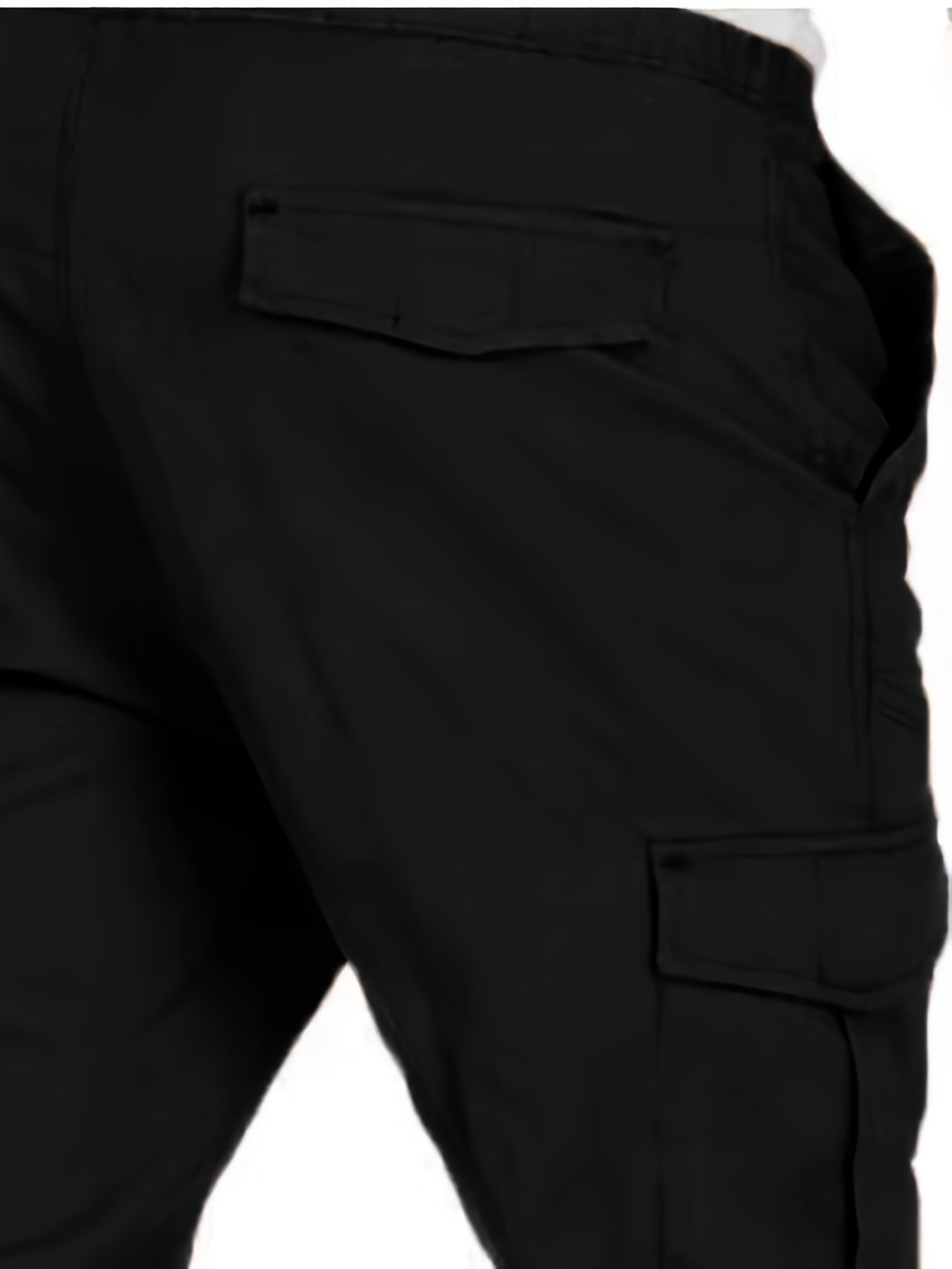 Men's Trendy Solid Footed Cargo Pants With Side Pocket, Comfy Casual Regular Fit Trousers For Men's Outdoor Activities