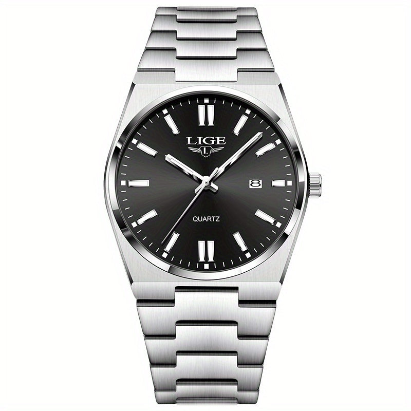 LIGE Stylish Vintage Design Women'S Quartz Timepiece Classic Date Quartz Watch for Men with Luminous Features
