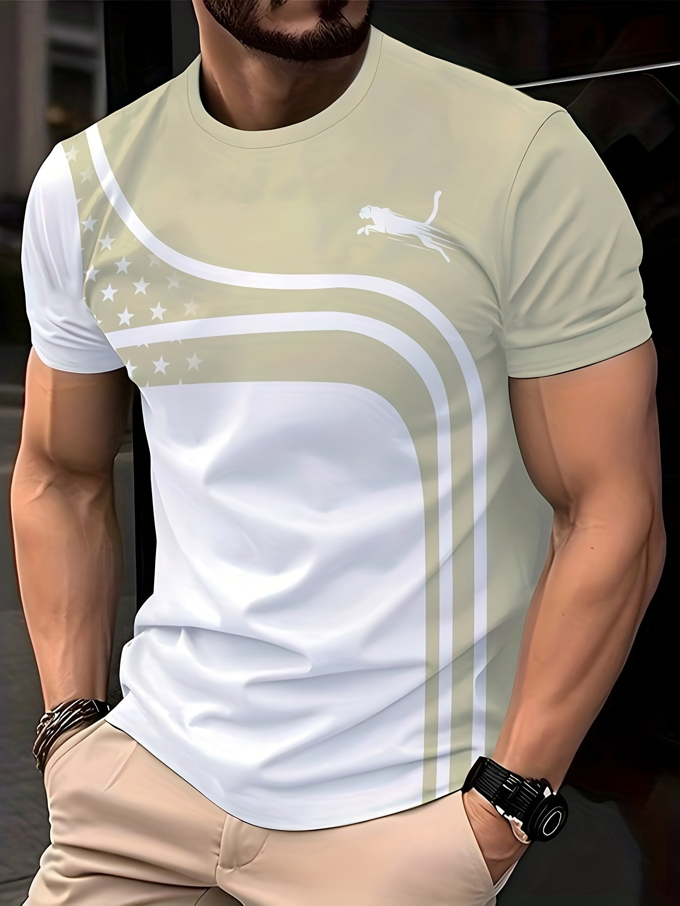 Men's Fashion Casual Round Neck T-shirt