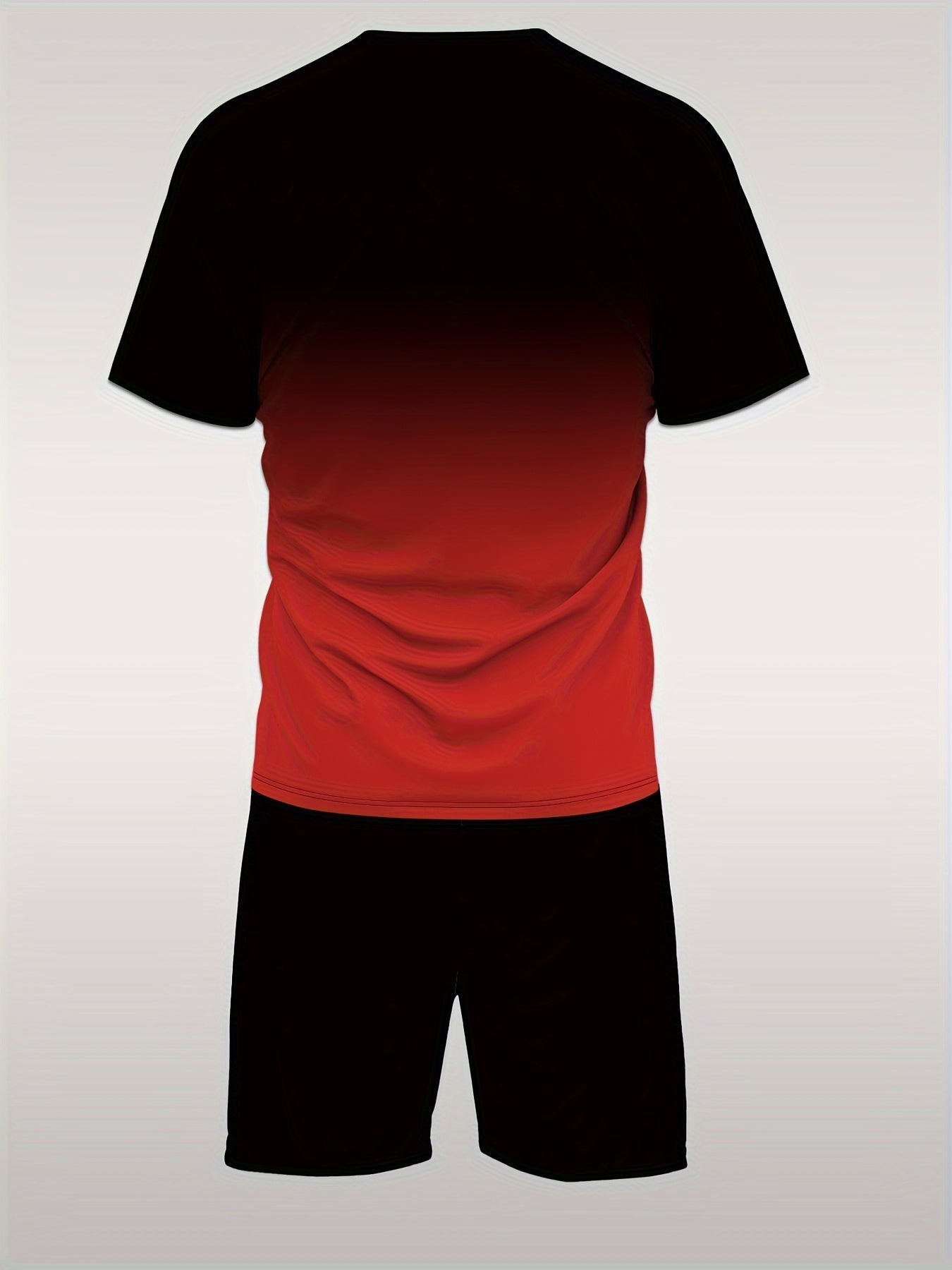 King Signature Men's Two-Piece Athletic Outfit: Graduated Color T-Shirt and Shorts - Summer Collection - High-Quality King Print - Men's Casual Sportswear - Middle East