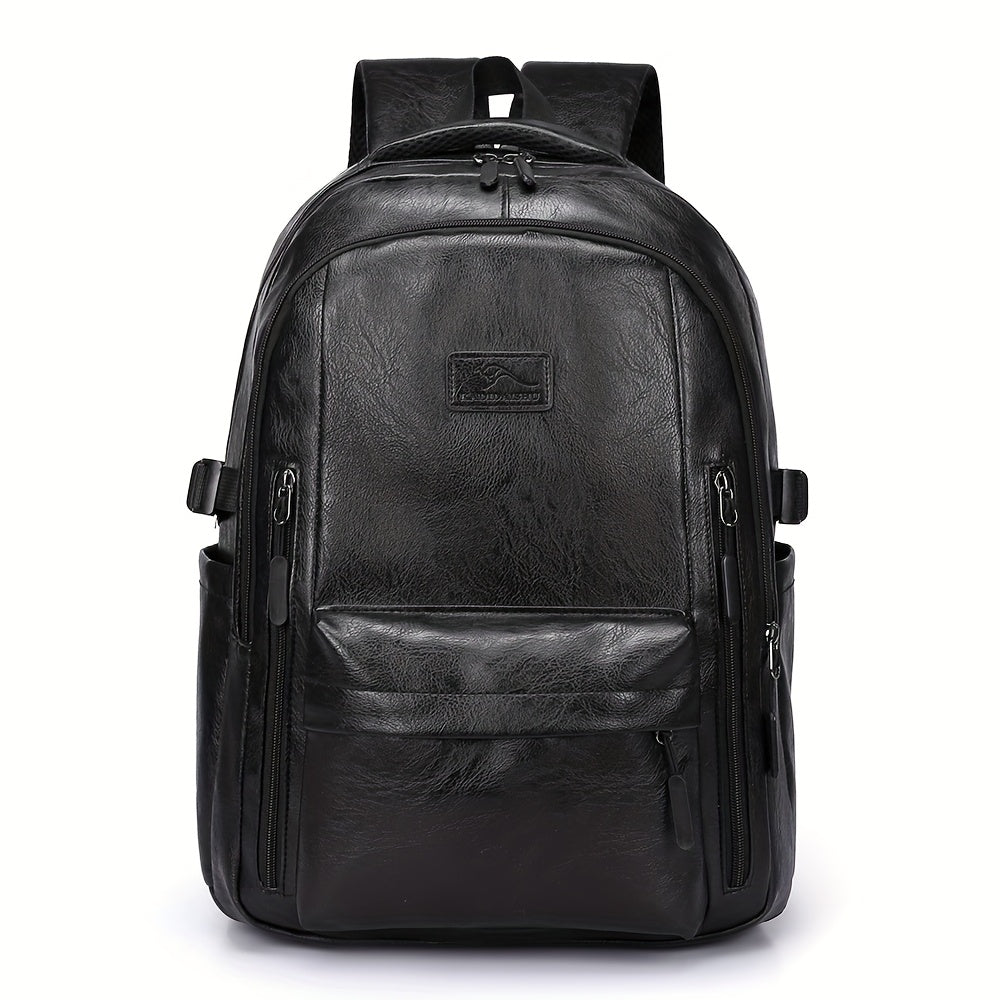 1pc Men's Business Backpack, Casual Synthetic Leather Backpack for Daily Commute, Outdoor & Sporty Style, Fashionable Trendy Backpack 501bd37