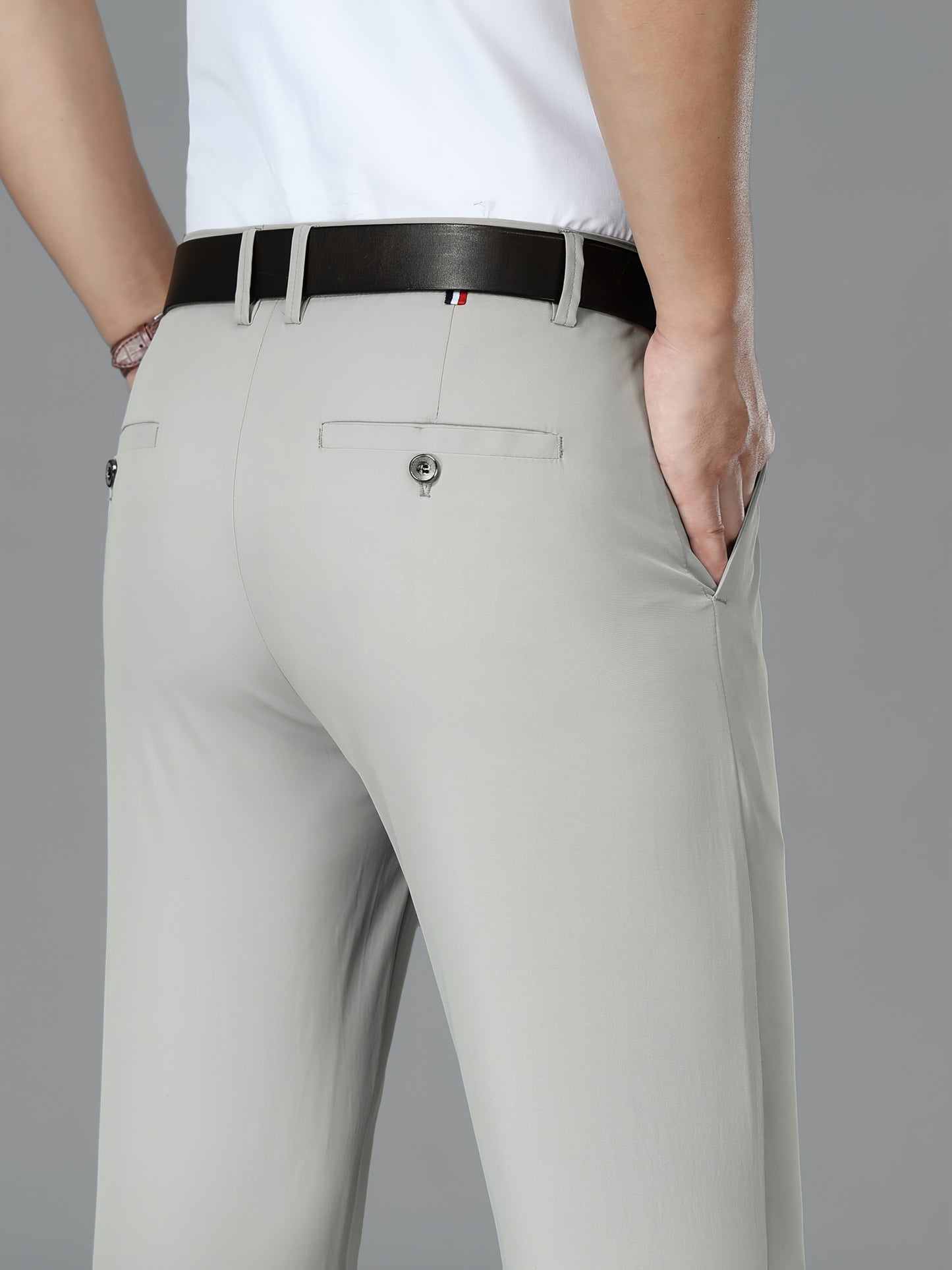 Men'S Business Casual Straight-Leg Pants for Summer