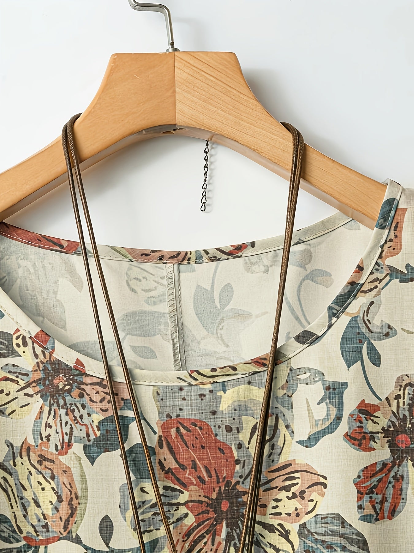 Women's Casual Round Neck Printed Long Sleeve Top and Solid Color Pants Two-Piece Set