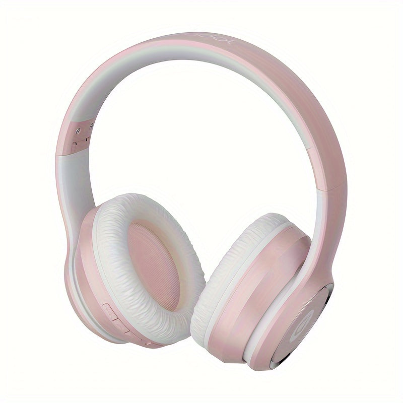 ASUS over-ear wireless headphones with microphone, foldable, long battery life, includes 3.5mm audio cable for PC connection, wireless compatibility with Android and iOS.
