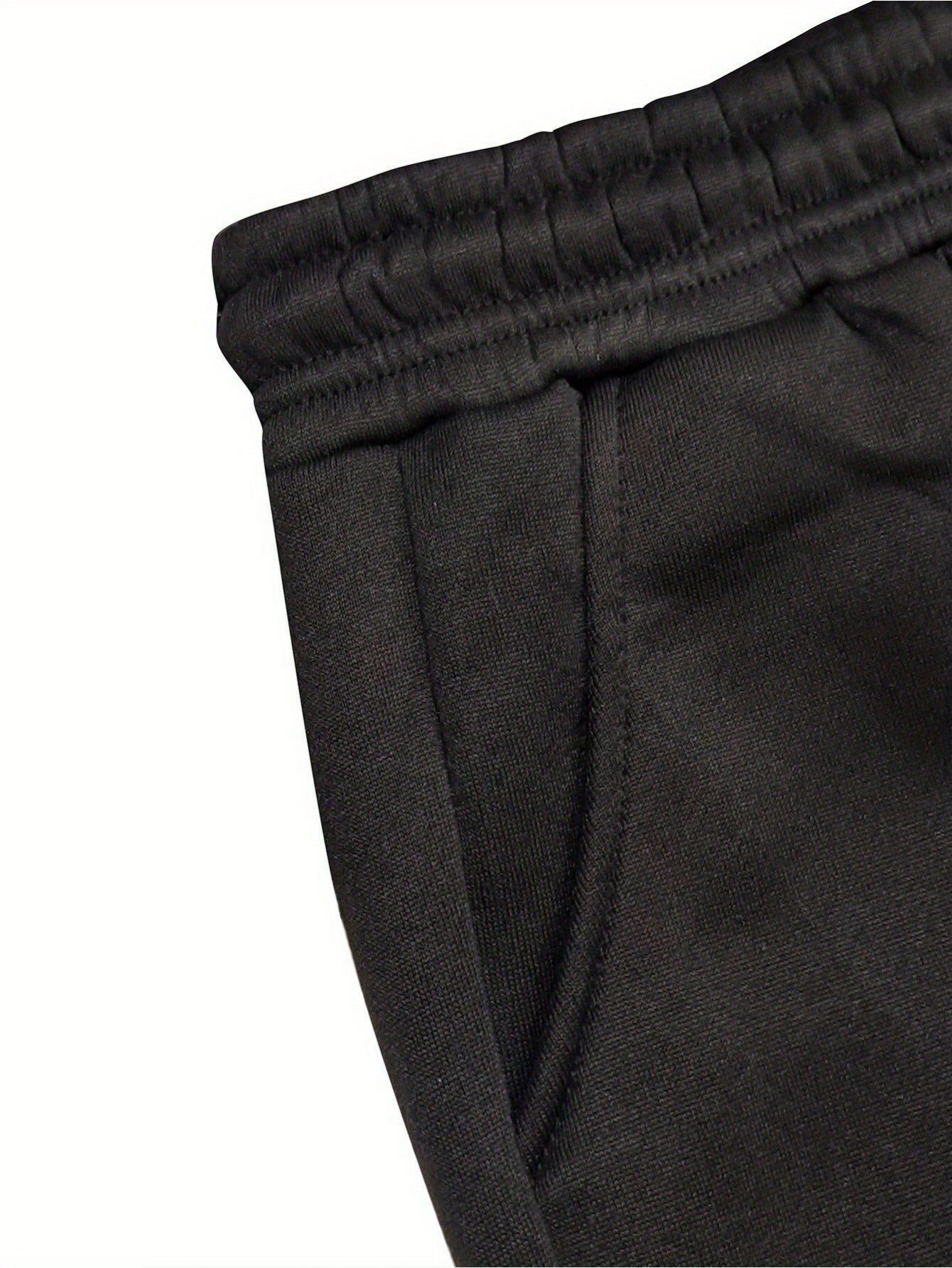 1set Men'S Casual Geometric Heartbeat Pattern Hoodie and Sweatpants Set, Polyester and Spandex Blend, Loose Fit, Hooded Pullover for Autumn/Winter