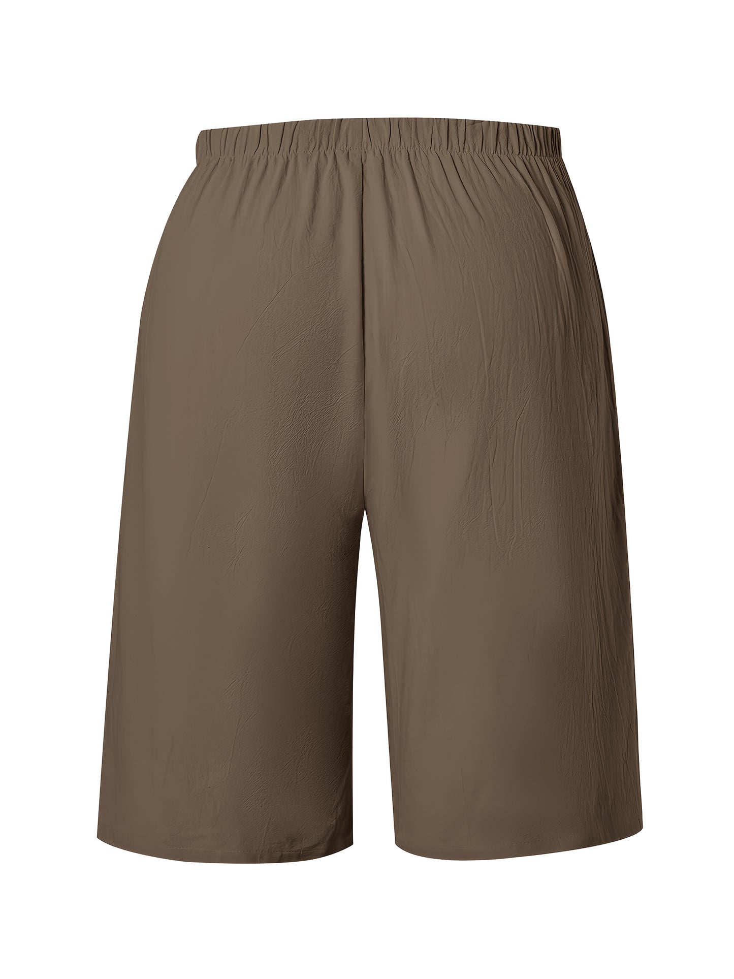 Women's Casual Solid Color Shorts with Faux Drawstring, Polyester, Machine Washable - All Seasons, Beach Pants, Leisure Style, ALL/Global/All
