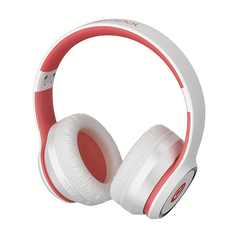 ASUS over-ear wireless headphones with microphone, foldable, long battery life, includes 3.5mm audio cable for PC connection, wireless compatibility with Android and iOS.