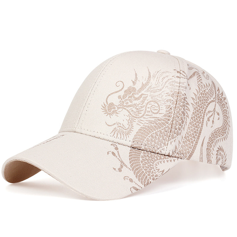 Men's Dragon Design Baseball Cap, 3 Colors Available