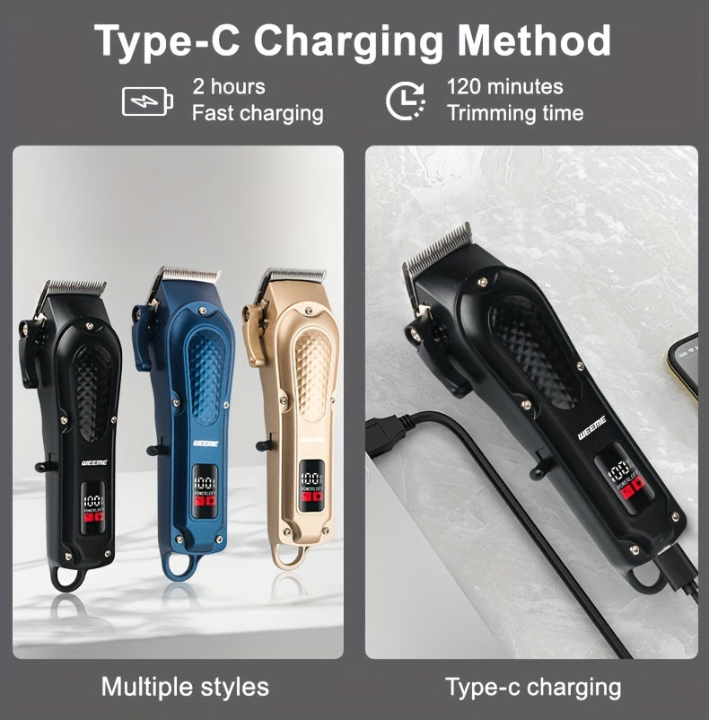 WEEME Men's Exclusive Electric Hair Clipper, Convenient for Car Travel and Carry, USB Fast Charging, Essential for Handsome Men, Holiday Gifts, Birthday Gifts, Give to Friends or Family Members, Easy Styling, Father's Day Gif