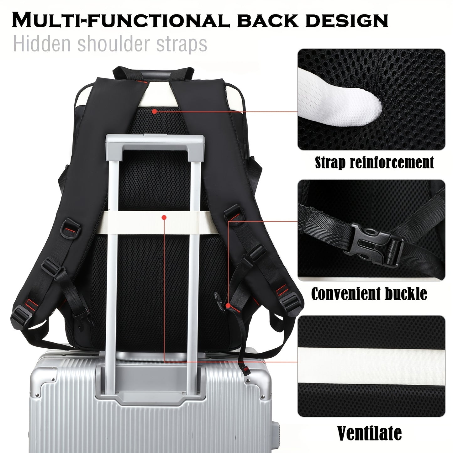 Large capacity Men's multi-functional laptop backpack with shoe compartment, very suitable for hiking, business and outdoor activities, it is an excellent gift for Christmas, Valentine's Day and Thanksgiving, Best for Christm