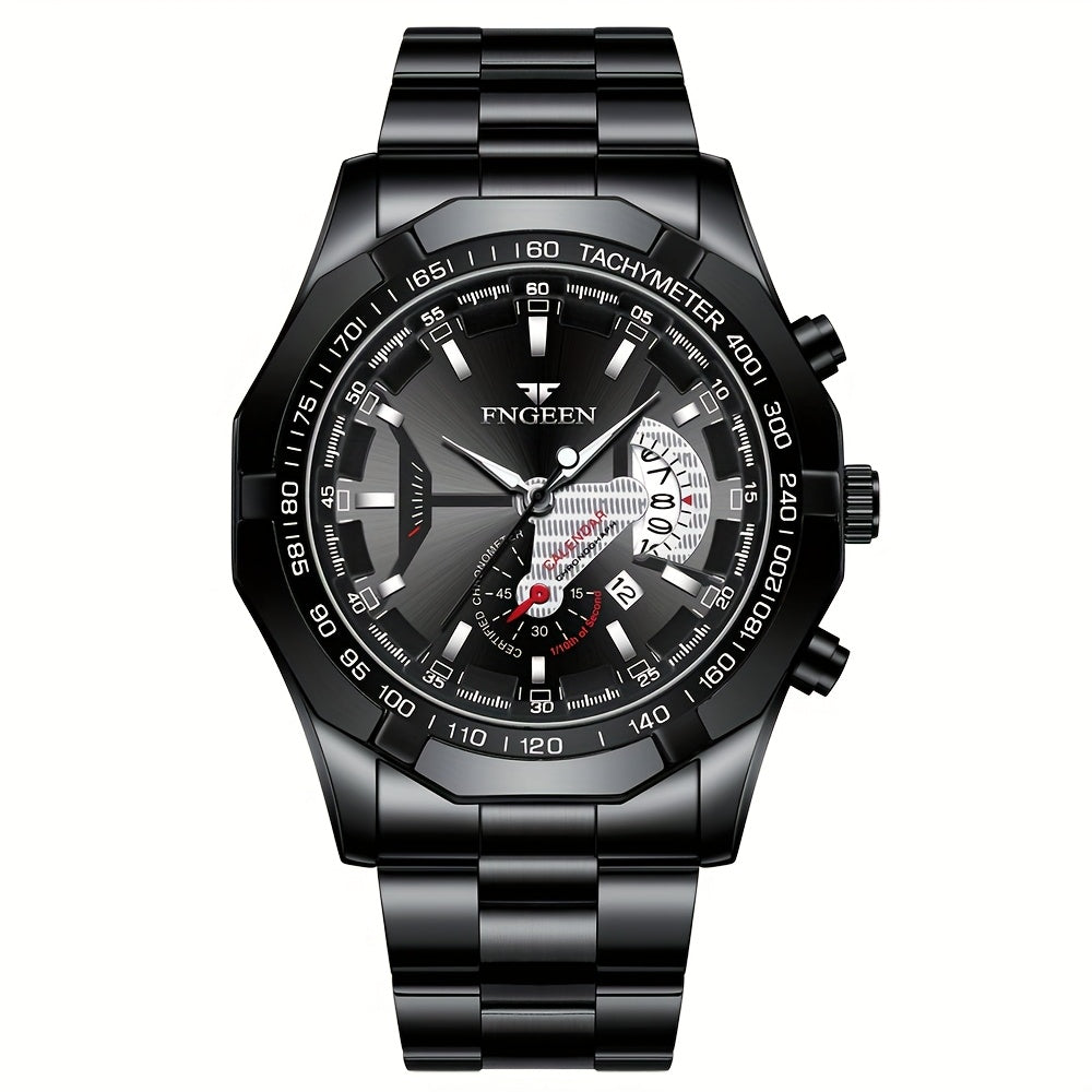 Men's Large Dial Watch, Creative Calendar Wrist Watch