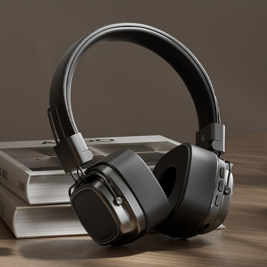 Vintage-Inspired Over-Ear Wireless Headset With Wireless 5.3 Chip - No Lag Gaming, Hi-Fi Sound & Deep Bass, Long-Lasting 350Mah Battery, Ideal For Music Lovers & Athletes