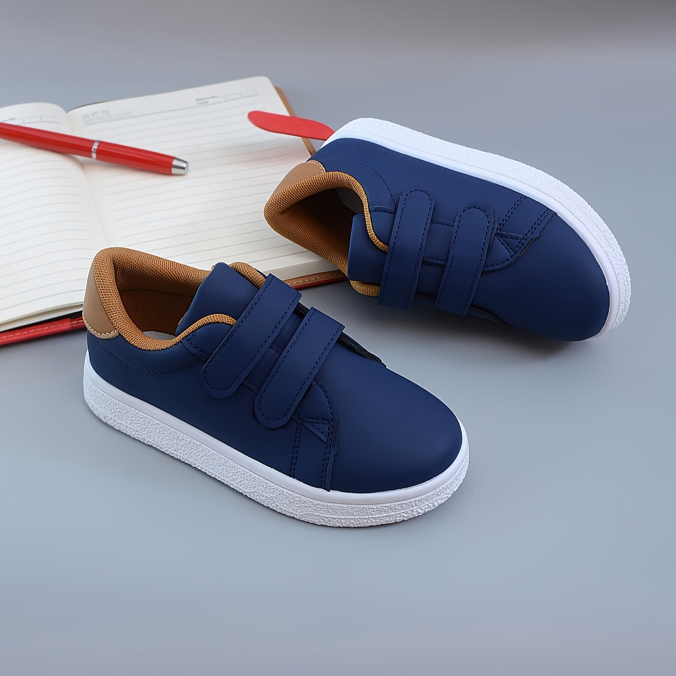 1 Pair Youngsters' Low-Top Casual Sneakers - Breathable Faux Cover with Closure, Lightweight TPR Sole for Boys & Girls - Spring/Fall Outdoor School & Daily Wear Shoes, Youngsters Sneakers, Everyday Youngsters Footwear, Stylis