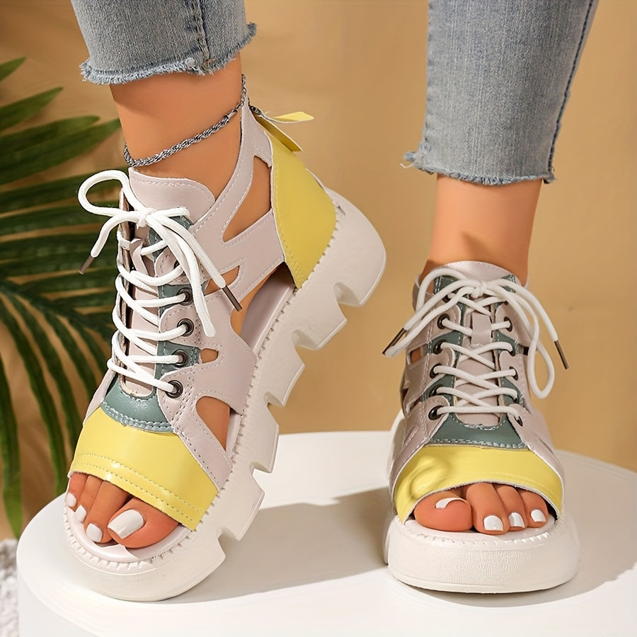 Women's Retro Thick Sole Zipper Strap Sandals Fashionable Open-Toe Casual Loafers New Summer Style College Breathable Casual Shoes
