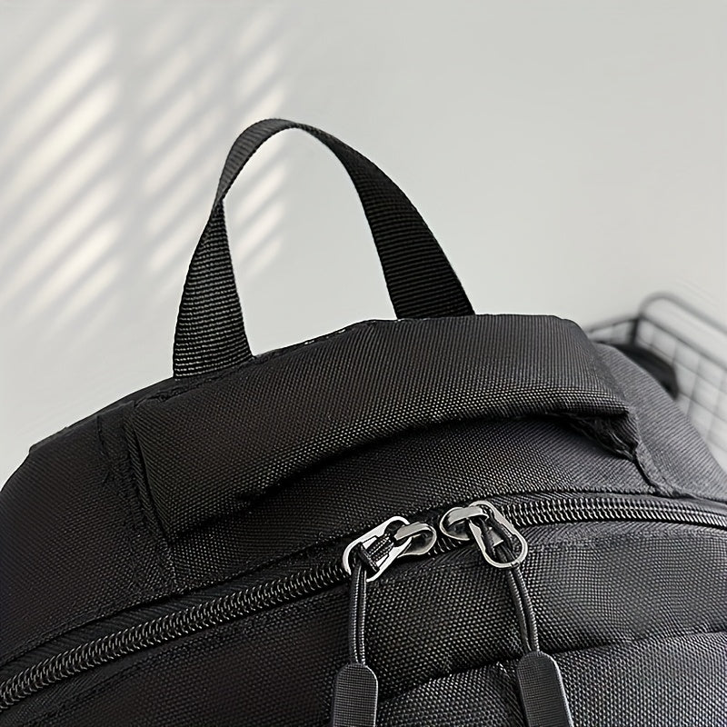 Large Capacity Laptop Backpack - Heavy-Duty Computer Backpack with Multiple Compartments, Padded Shoulder Straps & Front Zipper Pocket - Business Travel, College, Work Backpack for Men & Women - Black Backpack for Professiona