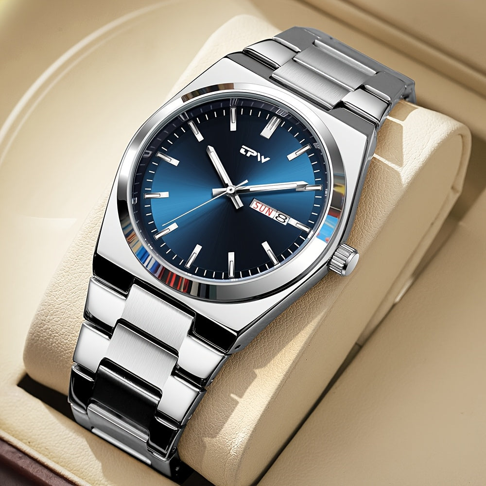 TPW Brand Men's Fashion Luminous Calendar Week Multifunctional Quartz Watch Men's Gifts