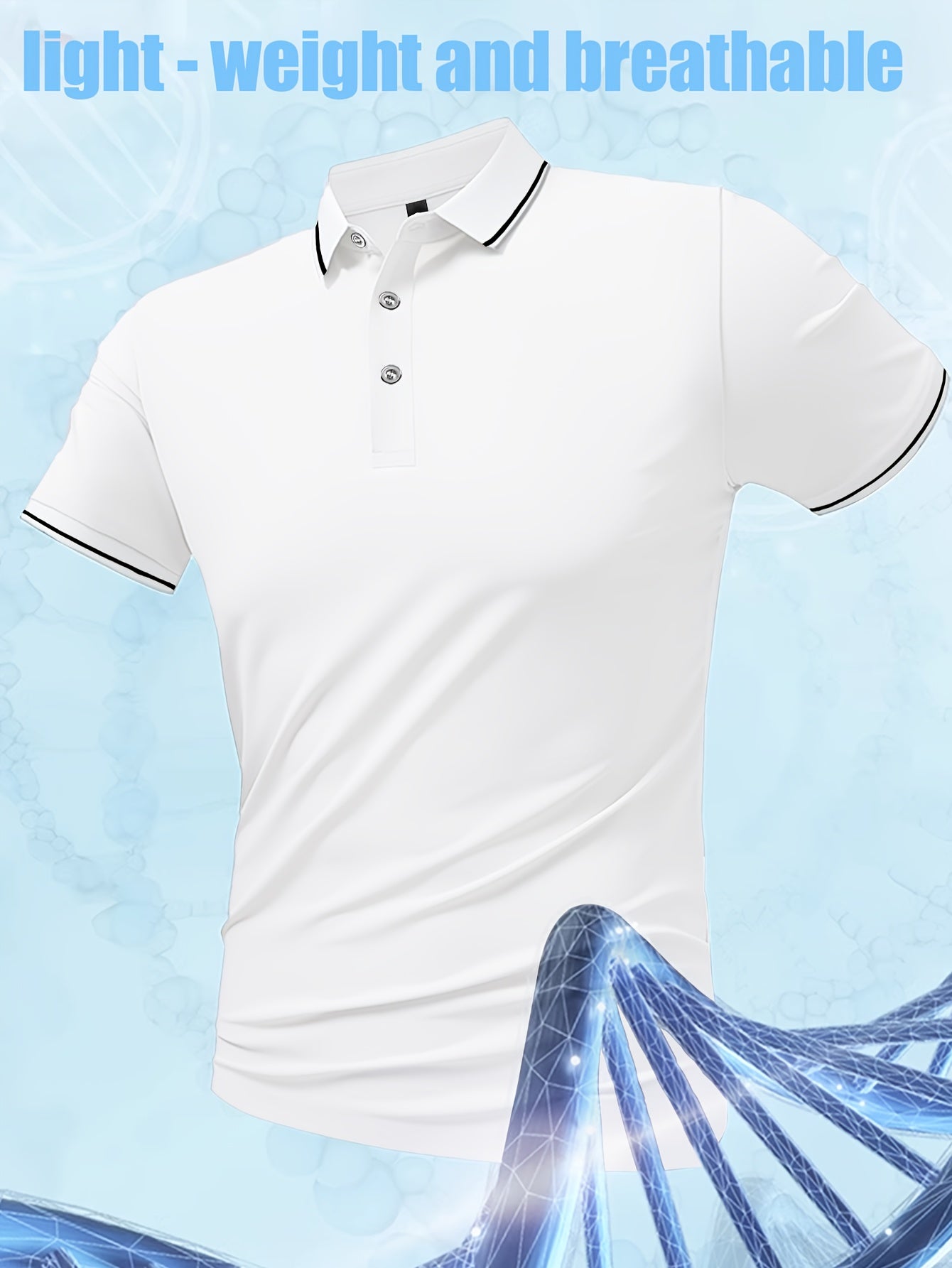 Pearson OBM Men'S Classic Breathable Knit Polyester Polo Shirt - Casual Style, Solid Color, Regular Fit with Slight Stretch, Summer Collared Top with Button Detail