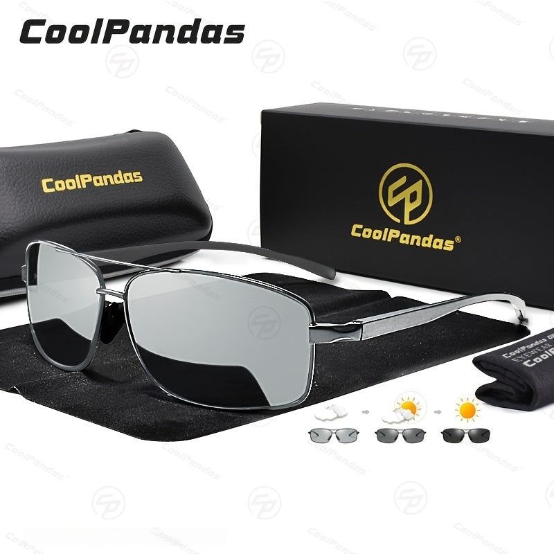 Coolpandas Brand Top Photochromic Glasses for Men And Women, Polarized Chameleon Glasses for Outdoor Sports, Fishing, Driving Goggles with Anti-Glare Features.