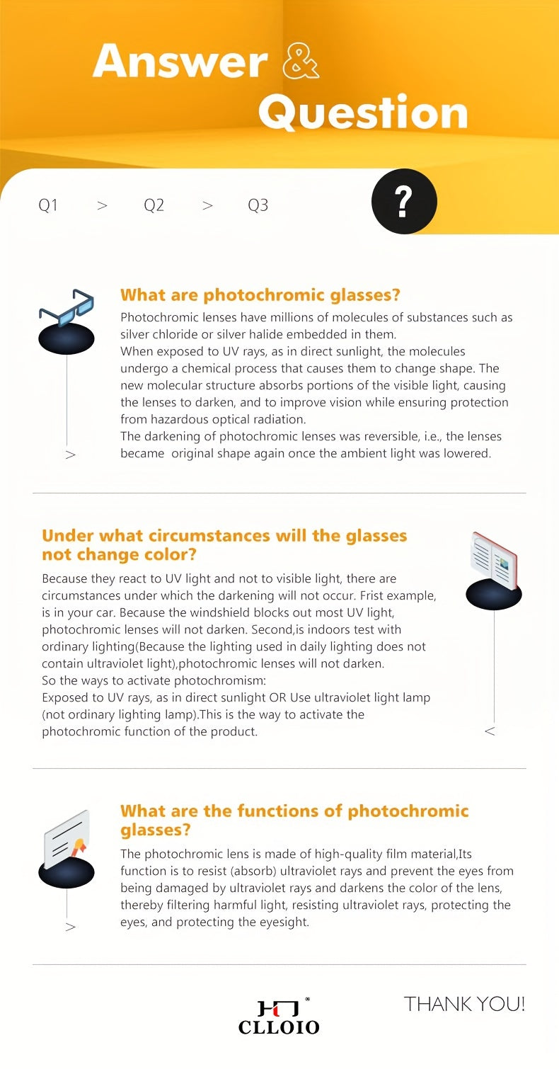 CLLOIO Top Quality Photochromic Men Women Polarized Driving Chameleon Anti-glare Sport UV400