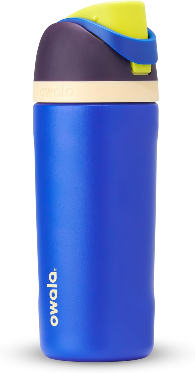 Owala Freesip Insulated Stainless Steel Water Bottle with Straw for Sports, Travel, and School Bpa-Free Sports Water Bottle, 24 Oz, Denim