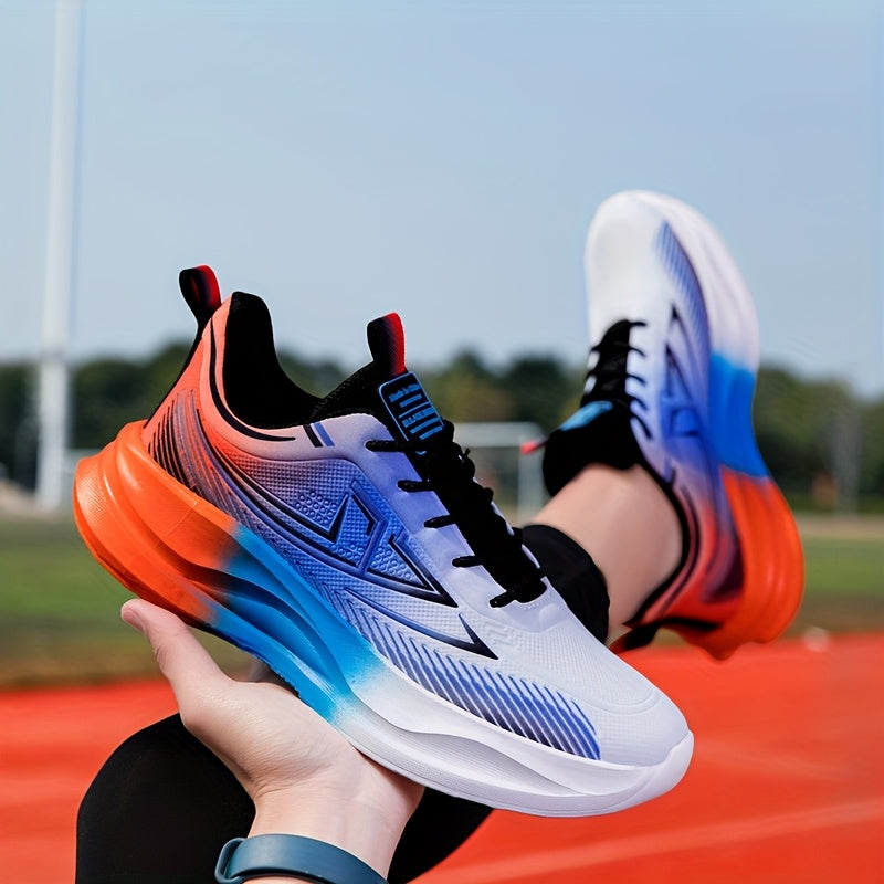 Men'S Breathable Lightweight Running Sneakers - Stylish Color-Block Design, Comfortable Low-Top Casual Shoes for All-Day Wear, Casual Sneakers | Fashionable Casual Shoes | Comfortable Footwear