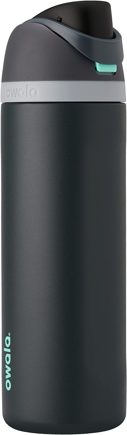 Owala Freesip Insulated Stainless Steel Water Bottle with Straw for Sports, Travel, and School Bpa-Free Sports Water Bottle, 24 Oz, Denim