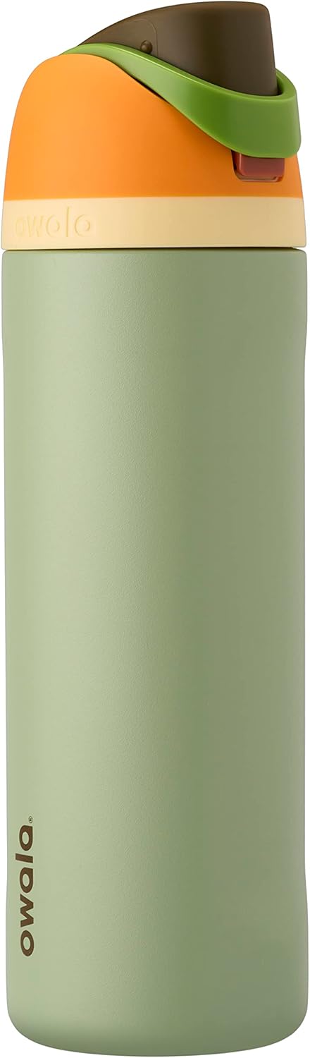 Owala Freesip Insulated Stainless Steel Water Bottle with Straw for Sports, Travel, and School Bpa-Free Sports Water Bottle, 24 Oz, Denim