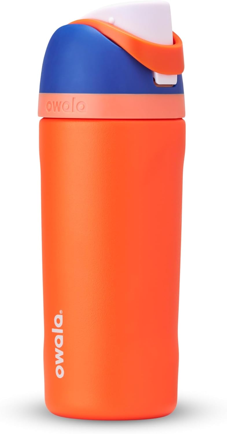 Owala Freesip Insulated Stainless Steel Water Bottle with Straw for Sports, Travel, and School Bpa-Free Sports Water Bottle, 24 Oz, Denim