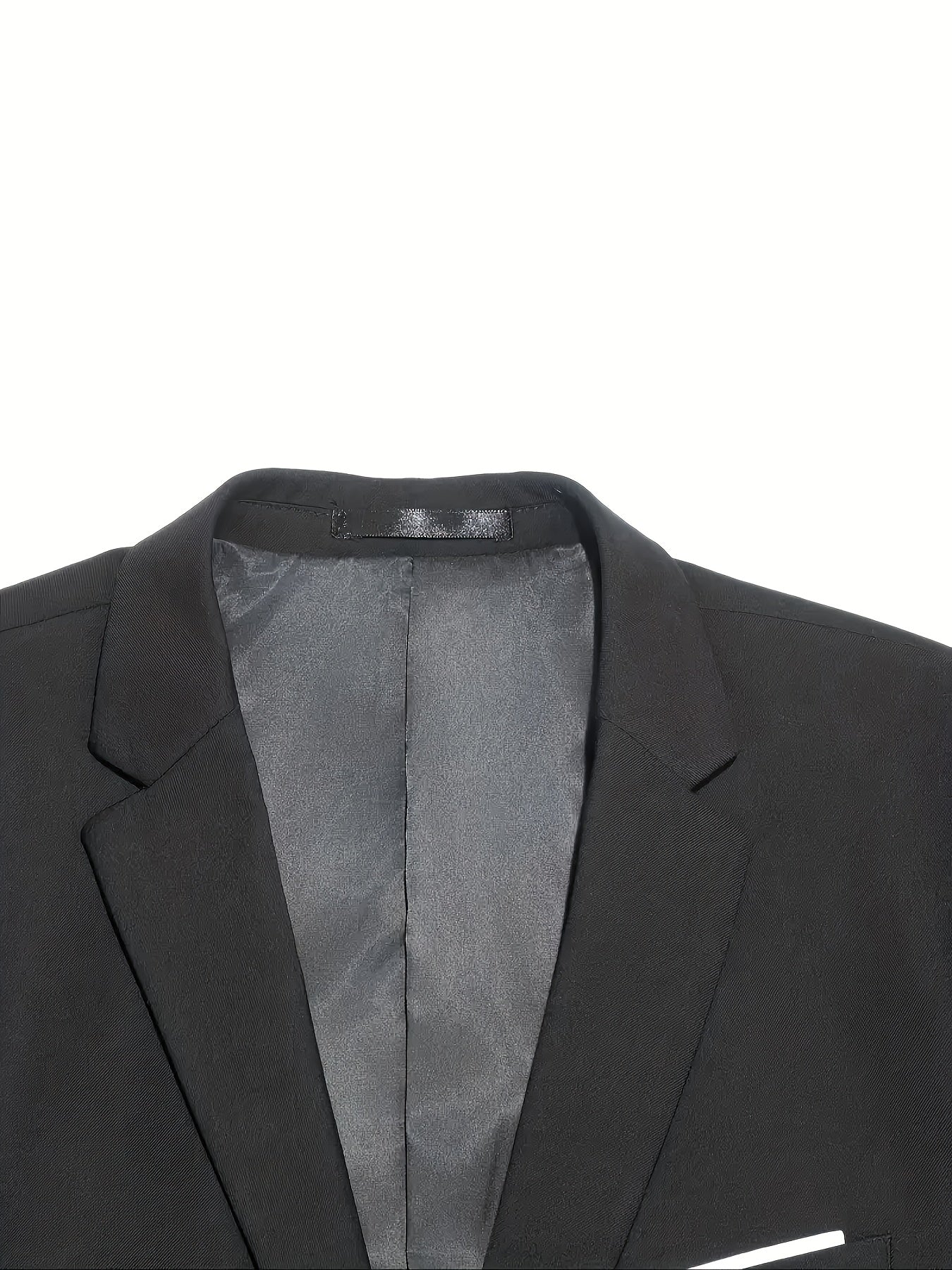 2pcs Luxury Classic Men'S Solid Color Suit - Notched Lapel Blazer and Pants, Regular Fit, Long Sleeve, Traditional Silhouette, Ideal for Weddings, Business Meetings - High-Quality Fabric, Comfortable Wear, Stylish Design, Wed
