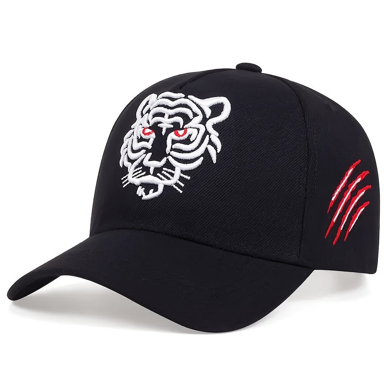 Valentine'S Day New Tiger Embroidered Baseball Cap Summer Recreational Trucker Cap
