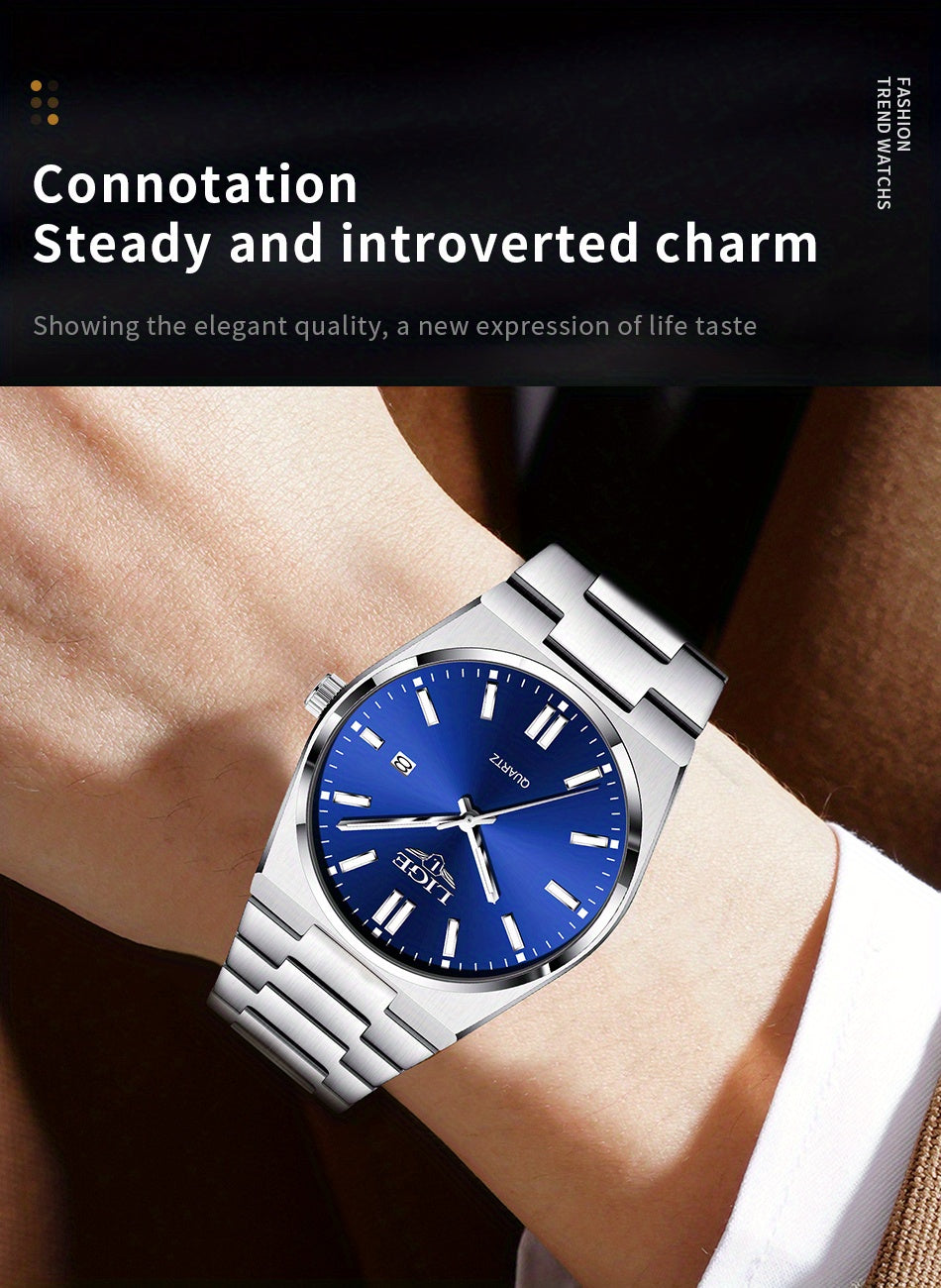 LIGE Stylish Vintage Design Women'S Quartz Timepiece Classic Date Quartz Watch for Men with Luminous Features