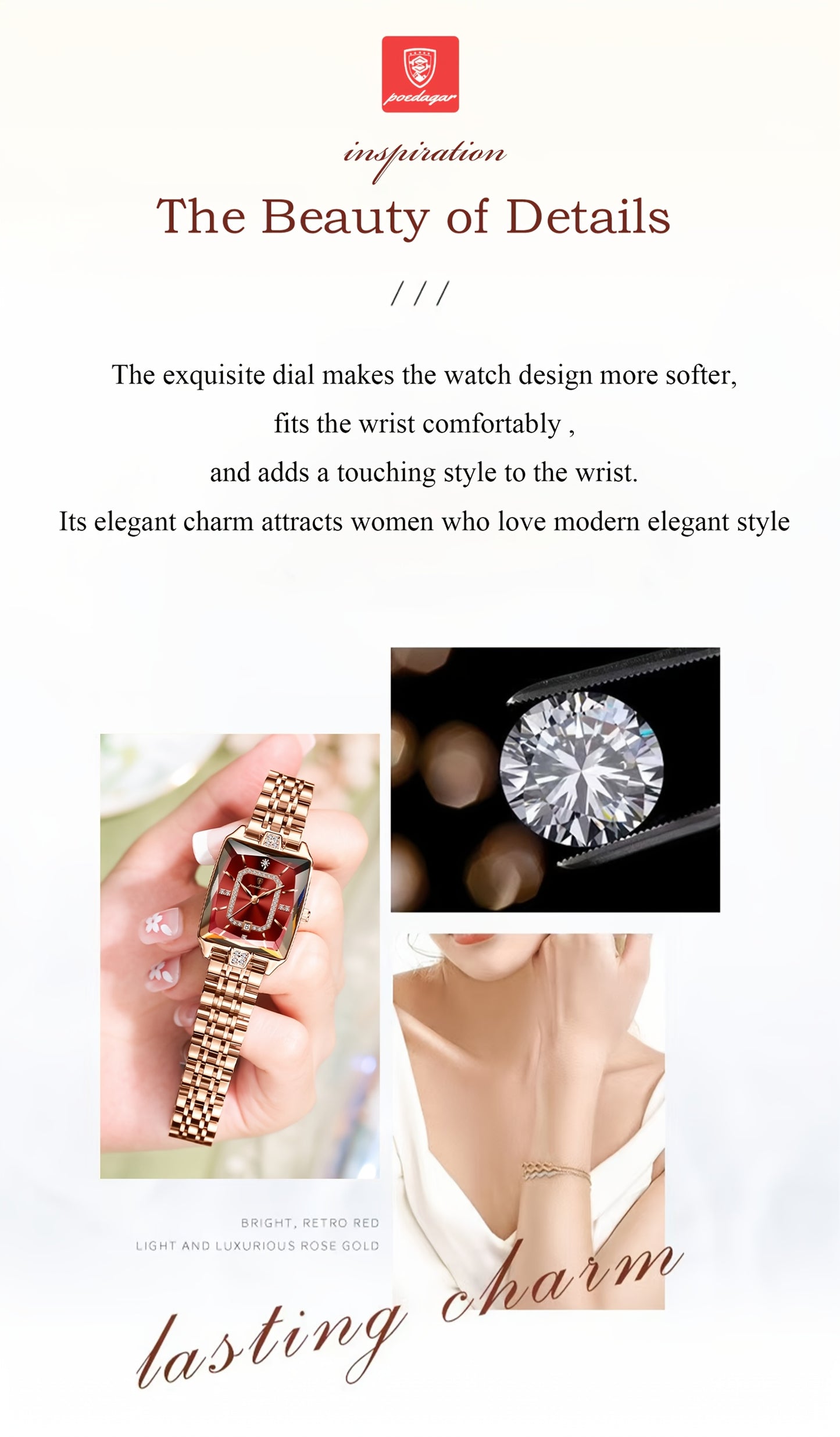 POEDAGAR Fashion Students Korean Casual Ladies Watch Luxury Stainless Steel Best Selling Simple And Elegant Quartz Wristwatch.