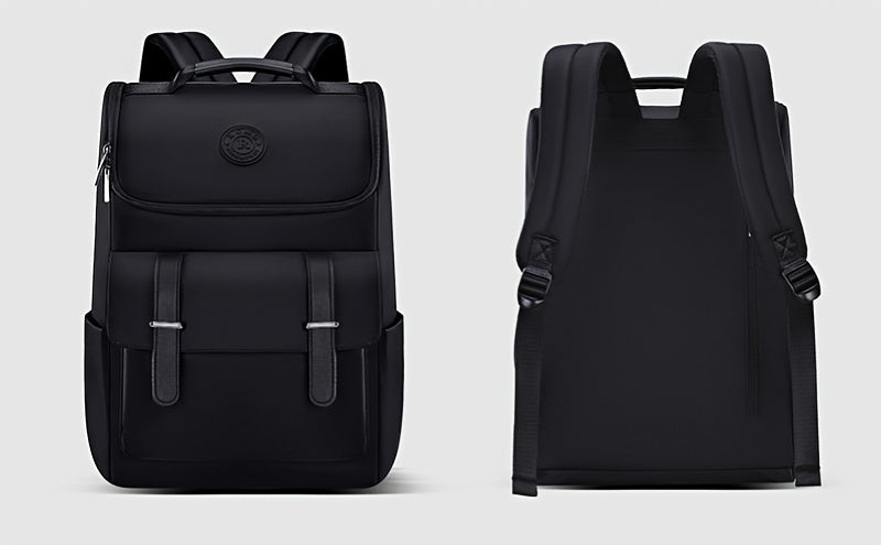 Men'S Large Capacity Laptop Backpack - Soft Shell, Durable & Easy to Clean, Multi-Functional Casual Business Travel Bag with Zipper Closure, Hand Washable, Commute Essentials | Casual Style | Zippered Closure