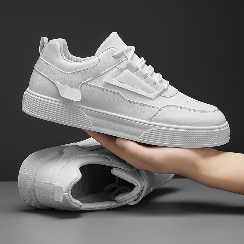 Men'S Stylish Low-Top Sneakers - Comfortable, Versatile Lace-Up with Durable PVC Sole, Ideal for Outdoor Activities, Casual Wear, and Skateboarding, Casual Footwear | Minimalist Design | Comfortable Footwear