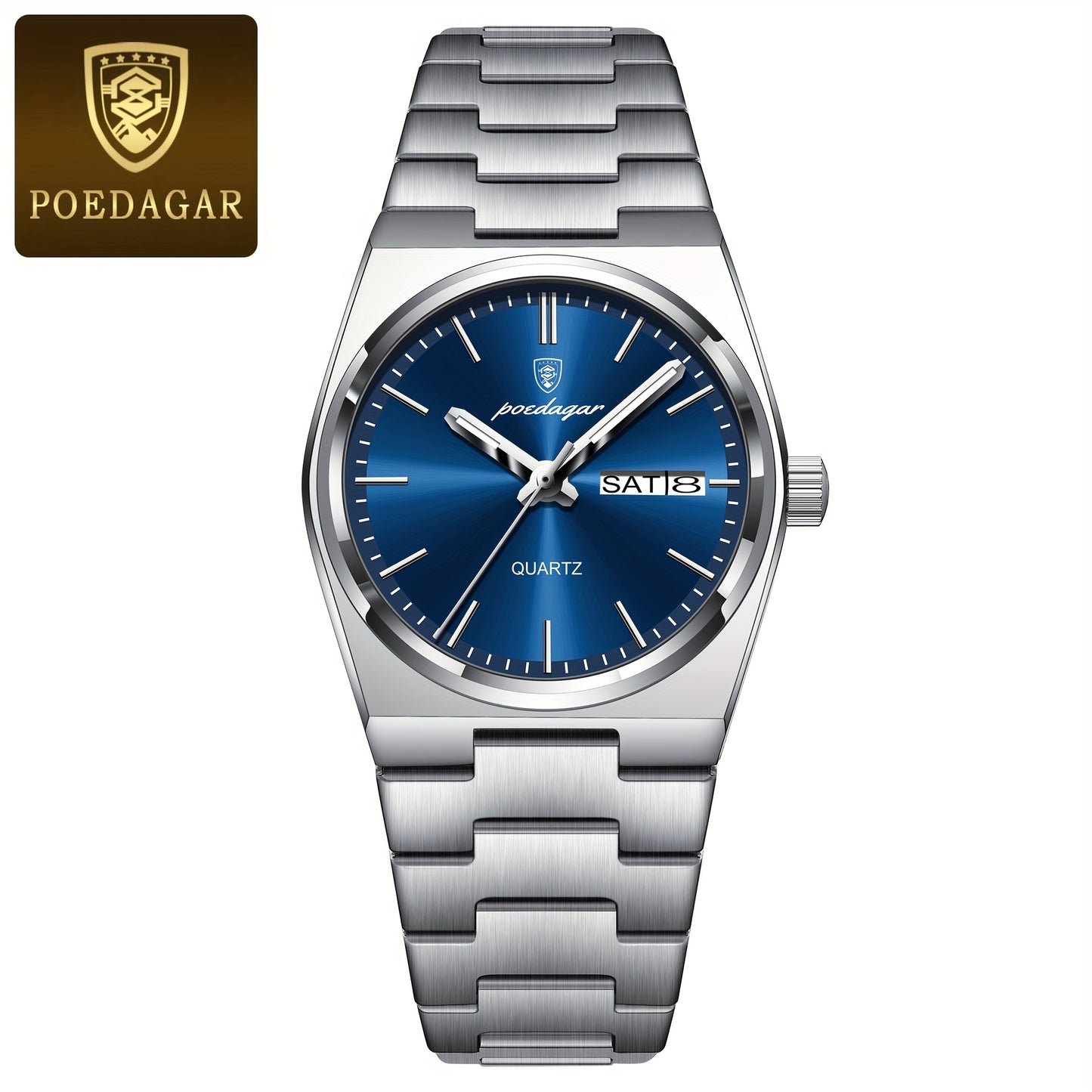 The 2025 Popular Luminous Calendar Stainless Steel Women'S Watch, a Trendy Korean Style Quartz Watch for Young People, Perfect for Casual Fashion.