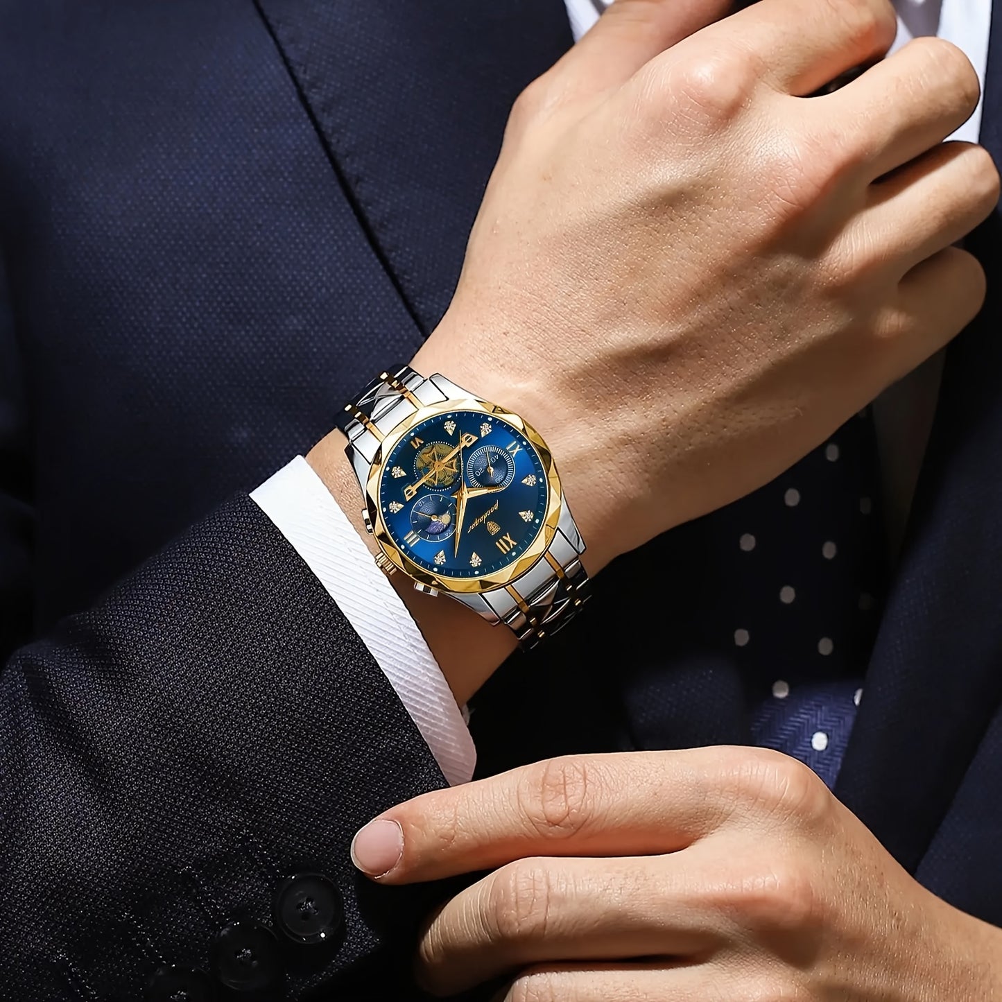 New Luxury Brand Waterproof Stainless Steel Women's And Men's Waterproof Watch, Leisure And Business Multifunctional Chronograph, Best Men's And Women's Gift Watch