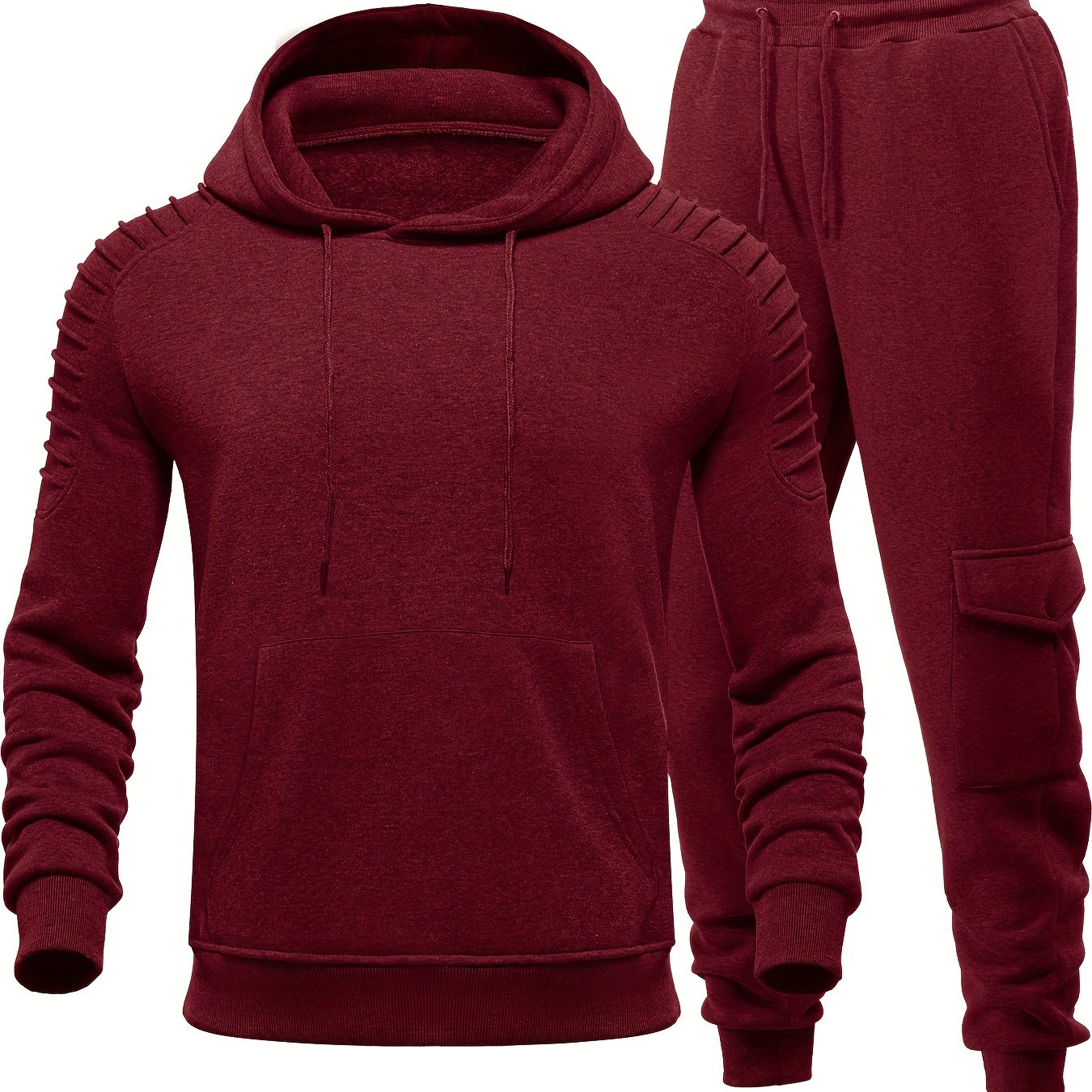 Men's Tracksuit 2 Piece Pullover Hoodie Sweatsuit Sets Casual Jogging Athletic Suits With Drawstring